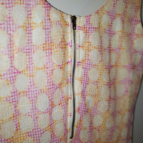 BAR III BERRY PURPLE YELLOW WHITE POLKA DOT BARBIECORE MESH DRESS SIZE MEDIUM - Picture 5 of 5